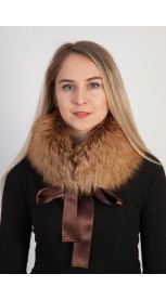 Golden fox fur collar - neck warmer